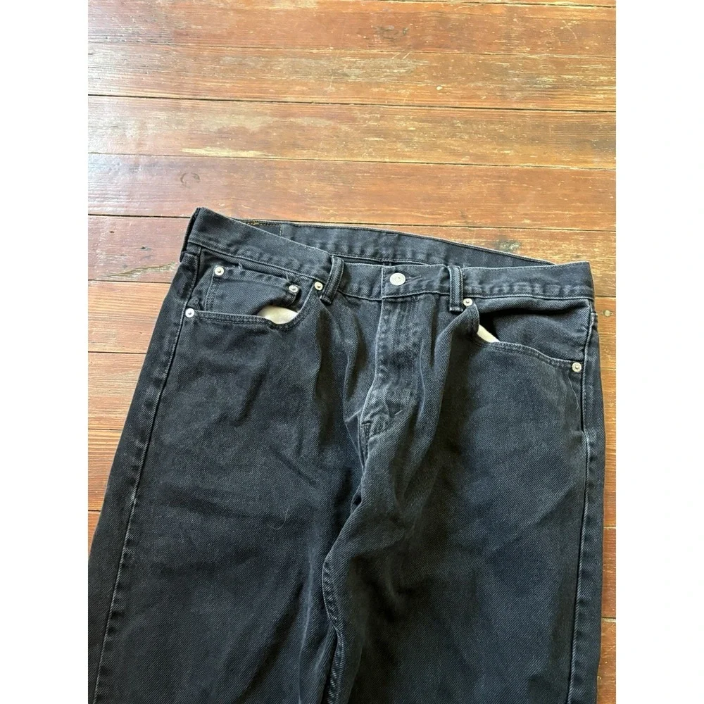 Levi's 505 Jeans Men's 36x32 Straight Black Denim